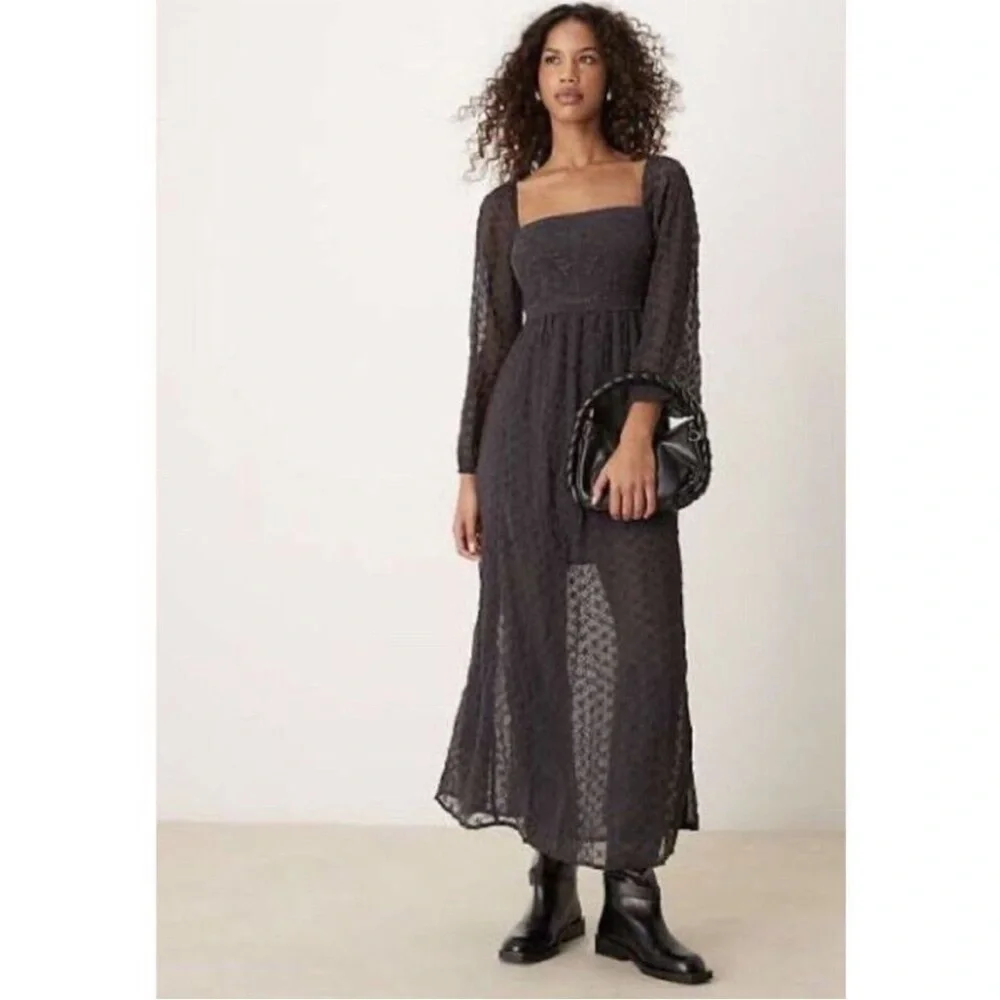 NEW Free People Malina Maxi Dress in Dark Scales